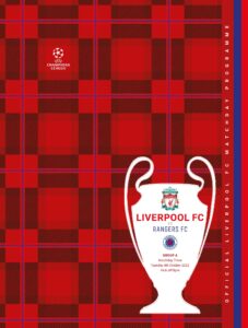 Liverpool FC Programmes – vs Rangers CL – 4 October 2022