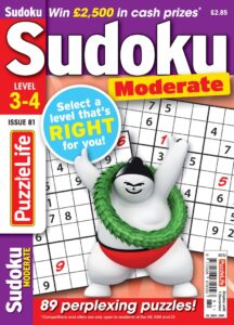 PuzzleLife Sudoku Moderate – Issue 81, 2022