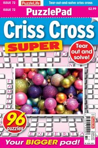 PuzzleLife PuzzlePad Criss Cross Super – November 2023