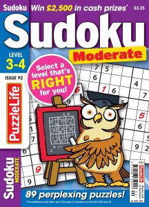 PuzzleLife Sudoku Moderate – Issue 92 – November 2023