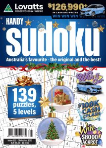 Lovatts Handy Sudoku – Issue 233 – January-February 2024