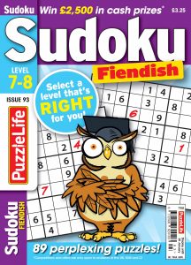 PuzzleLife Sudoku Fiendish – Issue 93 – 21 December 2023