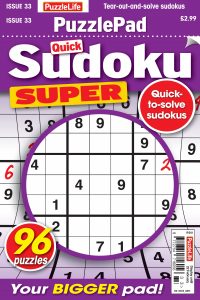 PuzzleLife PuzzlePad Sudoku Super – Issue 33 – January 2024