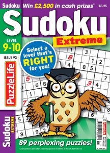 PuzzleLife Sudoku Extreme – Issue 93 – January 2024