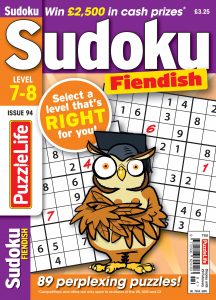PuzzleLife Sudoku Fiendish – Issue 94 – January 2024