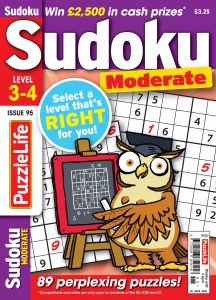 PuzzleLife Sudoku Moderate – Issue 95 – 29 February 2024