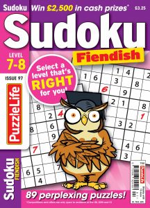 PuzzleLife Sudoku Fiendish – Issue 97 – May 2024